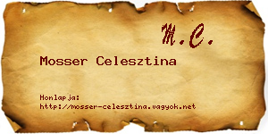 Mosser Celesztina névjegykártya